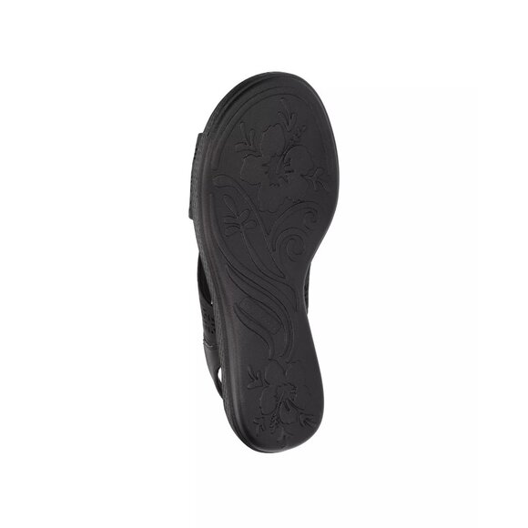 Easy Street Womens Claudia Comfort Slip On Wave Sandals Black Size 7.5M NIB - Picture 6 of 7